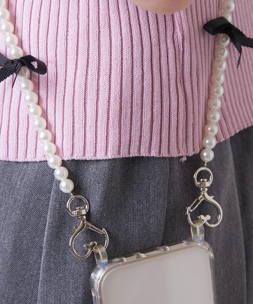 SPINNS(スピンズ)の「【選べるスマホショルダー】付け替え用 リボンパールショルダーストラップ(スマホグッズ・レディース・その他/レッド・ONESIZE)」の13枚目の写真