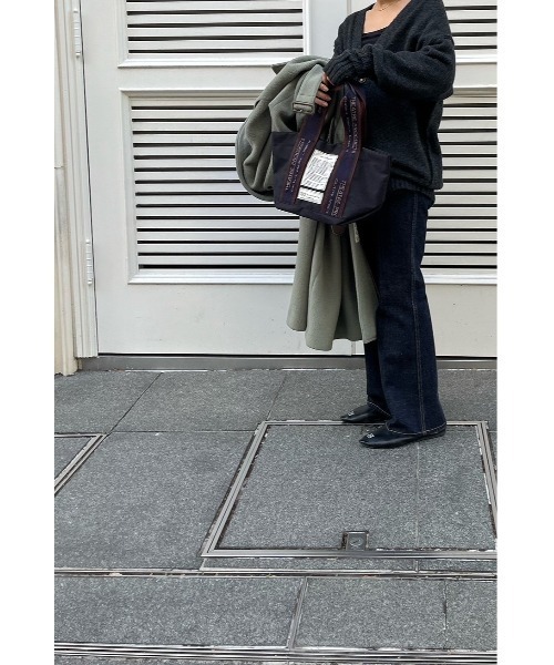 THEATRE PRODUCTS（シアタープロダクツ）の「リサイクルボトルジャガードテープスクエアバッグ/500mlペットボトル収納可能（トートバッグ・レディース・グレー/ブラック/カーキ/ベージュ・FREE）」の13枚目の写真