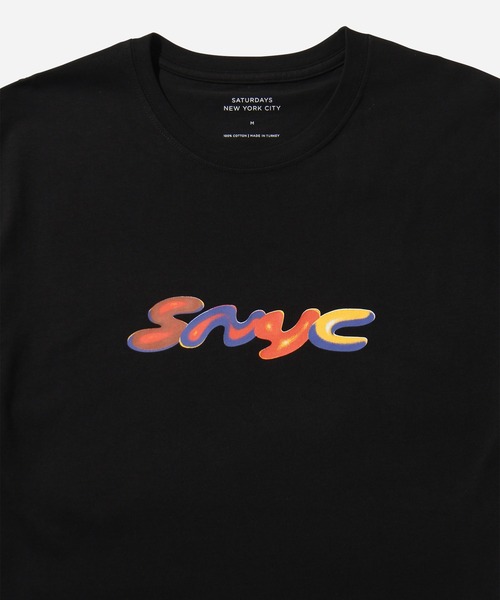 Saturdays NYC（サタデーズ ニューヨークシティ ）の「3D Snyc SS Tee（Tシャツ/カットソー・メンズ・ベージュ/パープル/ブラック・M/X-SMALL/S/XL/L）」の13枚目の写真