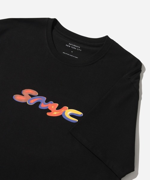 Saturdays NYC（サタデーズ ニューヨークシティ ）の「3D Snyc SS Tee（Tシャツ/カットソー・メンズ・ベージュ/パープル/ブラック・M/X-SMALL/S/XL/L）」の15枚目の写真