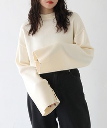 HER CLOSET | 【shemoshelly】WEB限定スリットワイドスリーブプルオーバー(ニット/セーター)