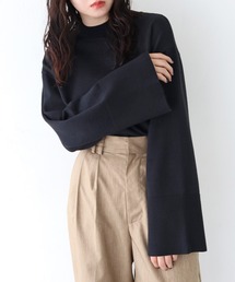 HER CLOSET | 【shemoshelly】WEB限定スリットボタン袖ニットプルオーバー(ニット/セーター)