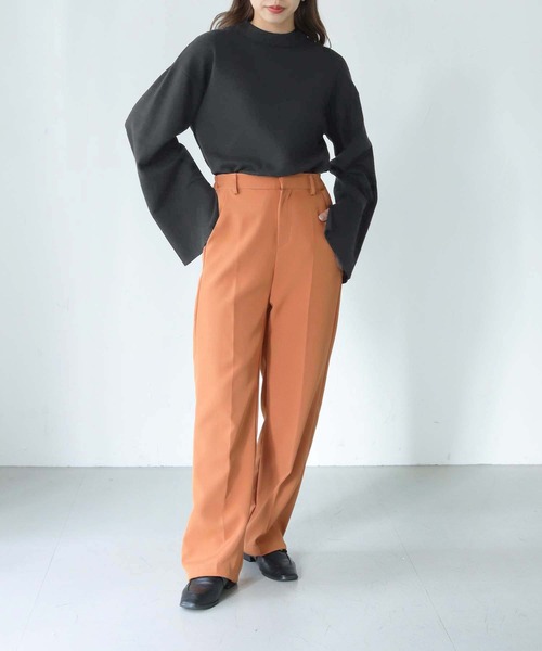 HER CLOSET（ハークローゼット）の「【shemoshelly】WEB限定スリットボタン袖ニットプルオーバー（ニット/セーター・レディース・ブラウン/ブラック/カーキ/アイボリー・M）」の19枚目の写真