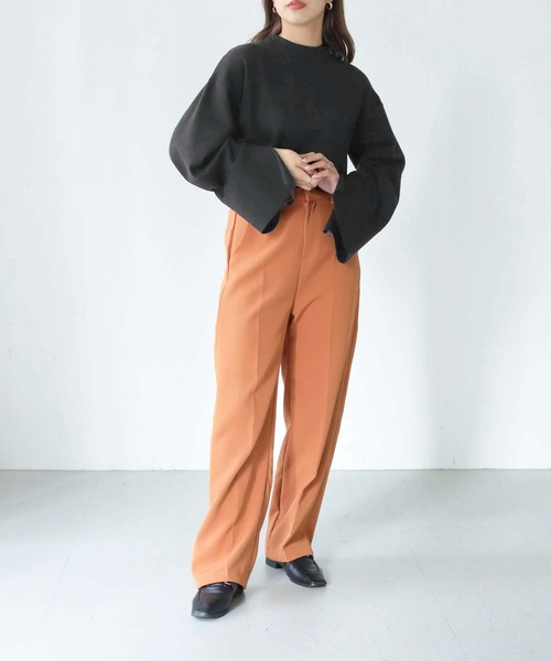 HER CLOSET（ハークローゼット）の「【shemoshelly】WEB限定スリットボタン袖ニットプルオーバー（ニット/セーター・レディース・ブラウン/ブラック/カーキ/アイボリー・M）」の20枚目の写真