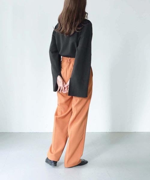 HER CLOSET（ハークローゼット）の「【shemoshelly】WEB限定スリットボタン袖ニットプルオーバー（ニット/セーター・レディース・ブラウン/ブラック/カーキ/アイボリー・M）」の22枚目の写真