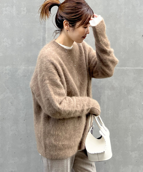 【新品未使用】Plage☆リネン混ダークブラウン長袖ニット 2025年最新】Plage レディース ニット・セーターの人気アイテム