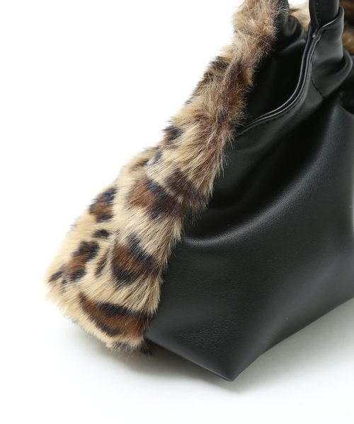 soeur（スール）の「SOEUR/レザー×ファーハンドBAG（ハンドバッグ・レディース・ブラック/ブラウン・フリー）」の8枚目の写真