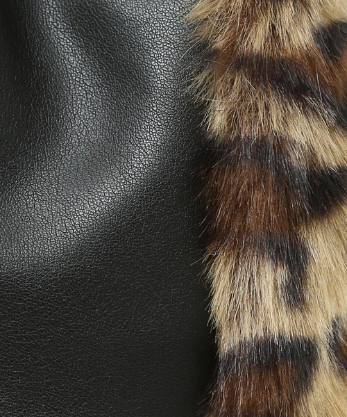 soeur（スール）の「SOEUR/レザー×ファーハンドBAG（ハンドバッグ・レディース・ブラック/ブラウン・フリー）」の14枚目の写真