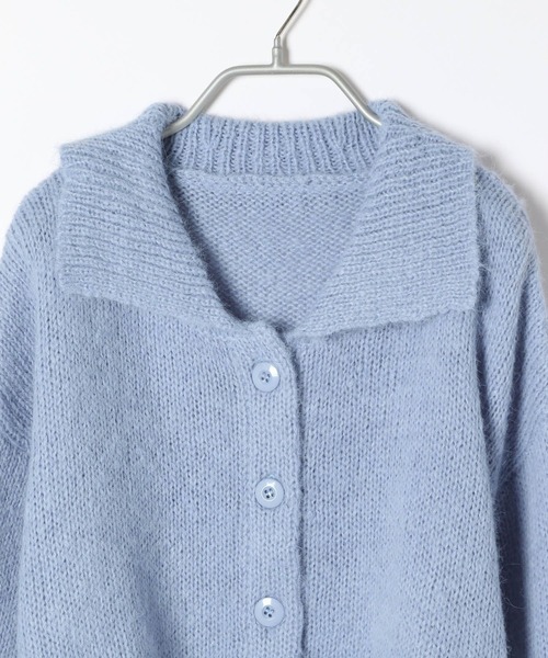 Heather（ヘザー）の「ショートボタンカーディガン　182344（カーディガン/ボレロ・レディース・オフホワイト/グレー/ブルー・FREE）」の5枚目の写真
