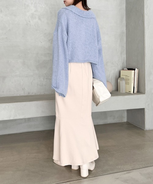 Heather（ヘザー）の「ショートボタンカーディガン　182344（カーディガン/ボレロ・レディース・オフホワイト/グレー/ブルー・FREE）」の19枚目の写真