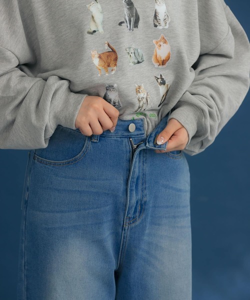 HEYUMM(ヘユム)の「ビンテージライクワイドデニムパンツ(デニムパンツ・メンズ・ライトインディゴブルー/ブラック・SMALL/MEDIUM)」の17枚目の写真