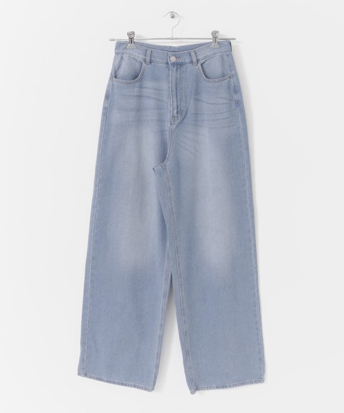 HEYUMM(ヘユム)の「ビンテージライクワイドデニムパンツ(デニムパンツ・メンズ・ライトインディゴブルー/ブラック・SMALL/MEDIUM)」の10枚目の写真