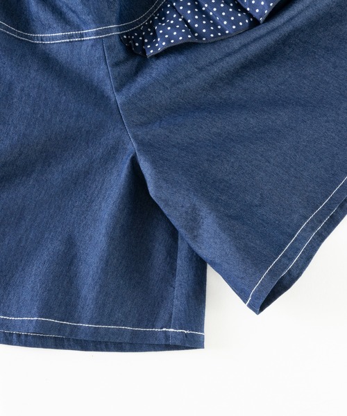 trois lapins kp（トロワラパンケーピー）の「ストレッチデニムキュロット(100～150)（その他パンツ・キッズ・ネイビー/ベージュ・140cm/150cm/100cm/120cm/130cm/160cm/110cm）」の8枚目の写真