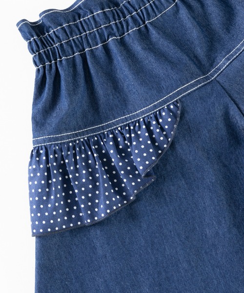 trois lapins kp（トロワラパンケーピー）の「ストレッチデニムキュロット(100～150)（その他パンツ・キッズ・ネイビー/ベージュ・140cm/150cm/100cm/120cm/130cm/160cm/110cm）」の10枚目の写真