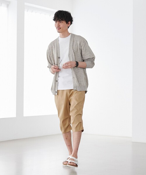 coen（コーエン）の「［洗える］ポリリネンニットカーディガン