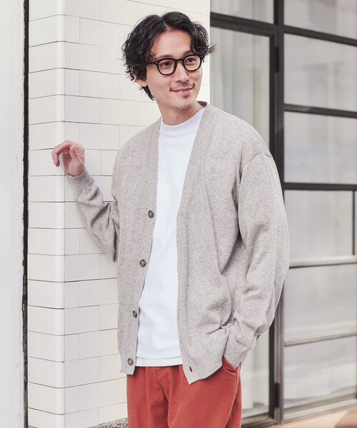 coen（コーエン）の「［洗える］ポリリネンニットカーディガン