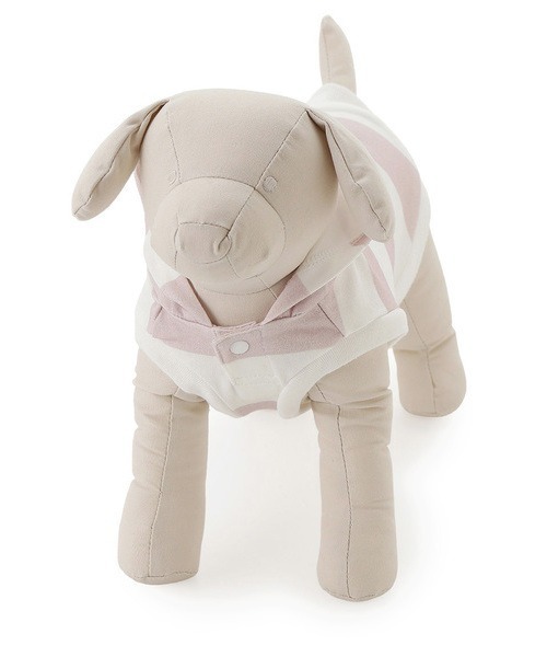gelato pique（ジェラートピケ）の「【CAT&DOG】【販路限定商品】　コットンモダール2ボーダーフーディ（ペットウェア・レディース・ブルー/ピンク/ベージュ・SMALL/MEDIUM/LARGE）」の10枚目の写真