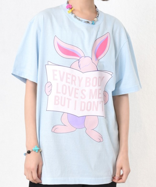 milkboy ミルクボーイ Bunny play うさぎ 総柄 Tシャツ UNHAPPY BUNNY TEE - MILK MILKBOY OFFICIAL ONLINE SHOP | milk
