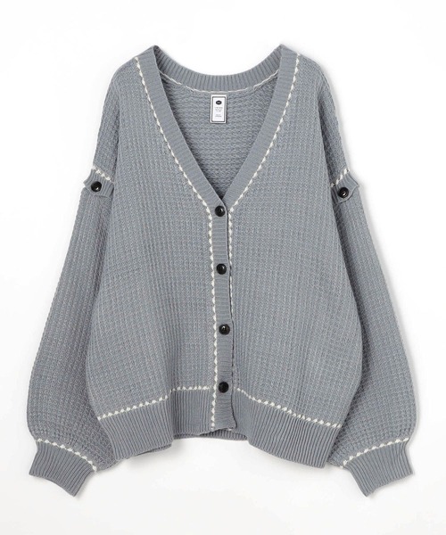 179/WG（イチナナキュウダブルジー）の「2WAYケーブルニットカーディガン／ベスト（袖取り外し）（カーディガン/ボレロ・レディース・ブルーグレー/ベージュ/オフホワイト/グリーン/ラベンダー・FREE）」の17枚目の写真