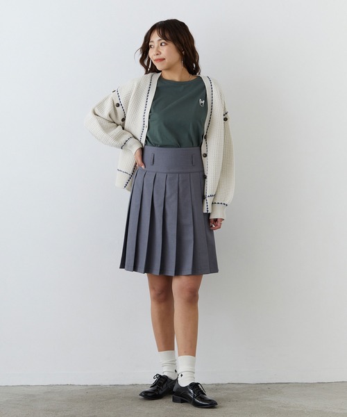 179/WG（イチナナキュウダブルジー）の「2WAYケーブルニットカーディガン／ベスト（袖取り外し）（カーディガン/ボレロ・レディース・ブルーグレー/ベージュ/オフホワイト/グリーン/ラベンダー・FREE）」の13枚目の写真