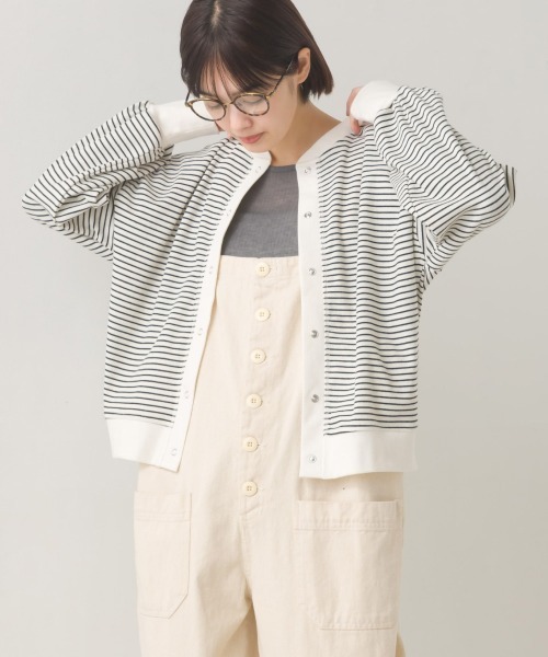 OMNES（オムネス）の「リブボリューム袖カーディガン長袖（カーディガン/ボレロ・レディース・オレンジ/ホワイト系その他/アイボリー/ブラック/オリーブ/ラベンダー/グレー/ホワイト系その他2・FREE）」の3枚目の写真