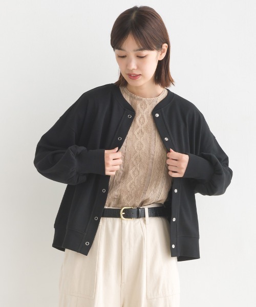 OMNES（オムネス）の「リブボリューム袖カーディガン長袖（カーディガン/ボレロ・レディース・オレンジ/ホワイト系その他/アイボリー/ブラック/オリーブ/ラベンダー/グレー/ホワイト系その他2・FREE）」の18枚目の写真