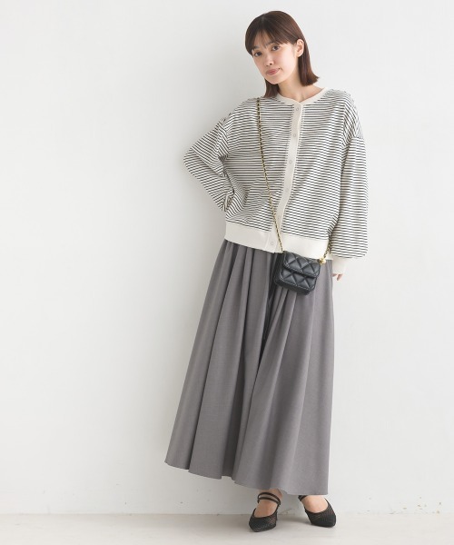 OMNES（オムネス）の「リブボリューム袖カーディガン長袖（カーディガン/ボレロ・レディース・オレンジ/ホワイト系その他/アイボリー/ブラック/オリーブ/ラベンダー/グレー/ホワイト系その他2・FREE）」の19枚目の写真