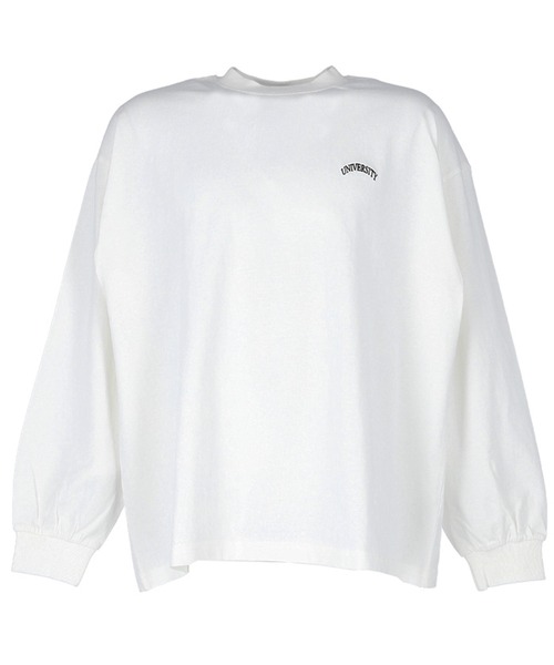 coca(coca)(コカ)の「メンズワンポイントロゴ刺繍ロンT(Tシャツ/カットソー・メンズ・チャコール/ホワイト・M/L/XL)」の3枚目の写真
