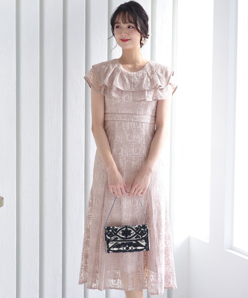 PourVous(プールヴー)の「ノースリーブ&ミモレ丈 パーティー ドレス ビックカラーセレモニー 結婚式 フォーマル オケージョンドレス お呼ばれ 二次会 成人式 (ドレス・レディース・ピンク/ブルー/ブラウン/チャコール・M)」の22枚目の写真