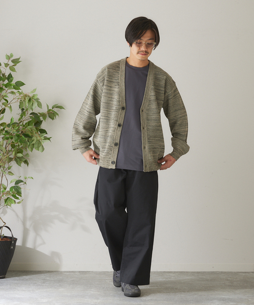 417 EDIFICE（フォーワンセブンエディフィス）の「PEメッシュメランジカーディガン（カーディガン/ボレロ・メンズ・ピンク/ベージュ/ネイビー/グリーン系その他・SMALL/MEDIUM/LARGE）」の5枚目の写真