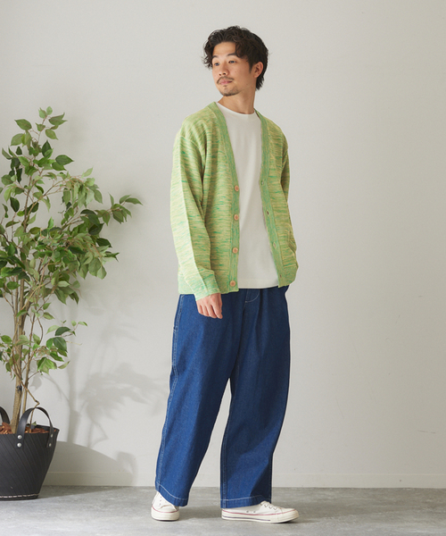 417 EDIFICE（フォーワンセブンエディフィス）の「PEメッシュメランジカーディガン（カーディガン/ボレロ・メンズ・ピンク/ベージュ/ネイビー/グリーン系その他・SMALL/MEDIUM/LARGE）」の9枚目の写真