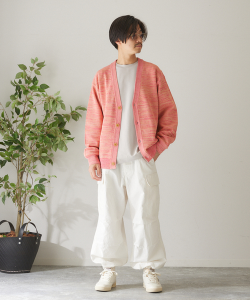 417 EDIFICE（フォーワンセブンエディフィス）の「PEメッシュメランジカーディガン（カーディガン/ボレロ・メンズ・ピンク/ベージュ/ネイビー/グリーン系その他・SMALL/MEDIUM/LARGE）」の16枚目の写真