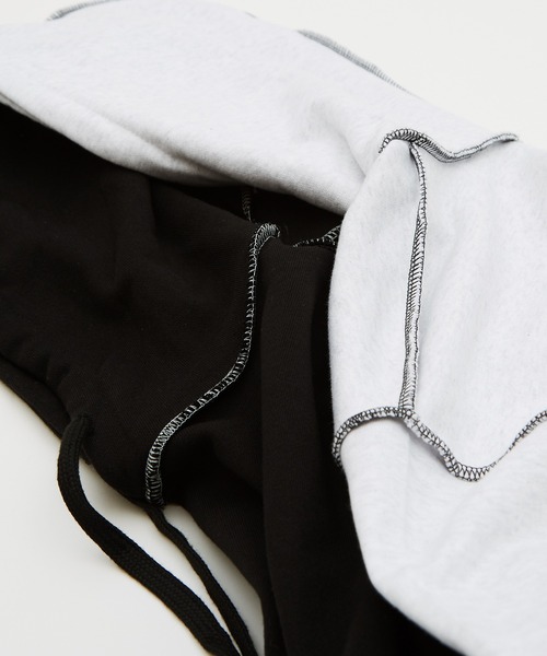 improves（インプローブス）の「ステッチデザイン スウェット プルパーカー（パーカー・メンズ・ブラック/グレー・FREE）」の9枚目の写真