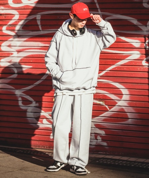 improves（インプローブス）の「ステッチデザイン スウェット プルパーカー（パーカー・メンズ・ブラック/グレー・FREE）」の13枚目の写真