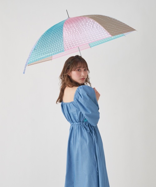 セール】長傘 雨傘 ビニール ”リフレクションアンブレラ