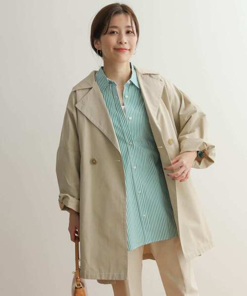 URBAN RESEARCH DOORS(アーバンリサーチドアーズ)の「コットンレギュラーカラーオーバーシャツ(シャツ/ブラウス・レディース・グリーン/ベージュ・MEDIUM)」の16枚目の写真