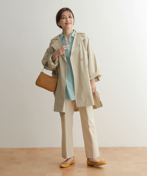 URBAN RESEARCH DOORS(アーバンリサーチドアーズ)の「コットンレギュラーカラーオーバーシャツ(シャツ/ブラウス・レディース・グリーン/ベージュ・MEDIUM)」の20枚目の写真