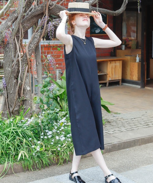 Birthday room（バースデイルーム）の「ライトシャークスキンオールインワン（つなぎ/オールインワン・レディース・ブラック・FREE）」の9枚目の写真