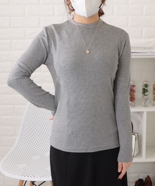 セール】モックネック長袖プルオーバー（Tシャツ/カットソー）｜Lace