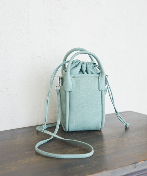 Andemiu（アンデミュウ）の「ヴァーティカルミニＢＡＧ187496（ショルダーバッグ・レディース・グリーン/ブラック/ピンク・FREE）」の3枚目の写真