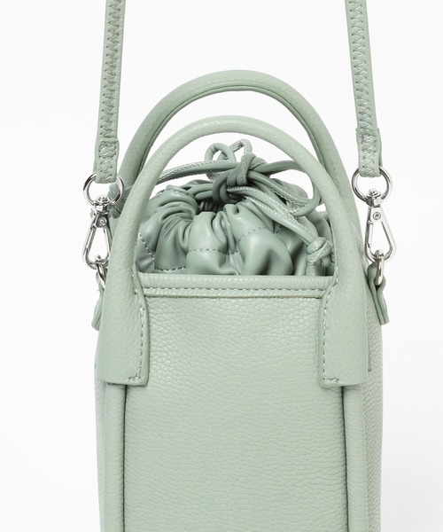 Andemiu（アンデミュウ）の「ヴァーティカルミニＢＡＧ187496（ショルダーバッグ・レディース・グリーン/ブラック/ピンク・FREE）」の13枚目の写真