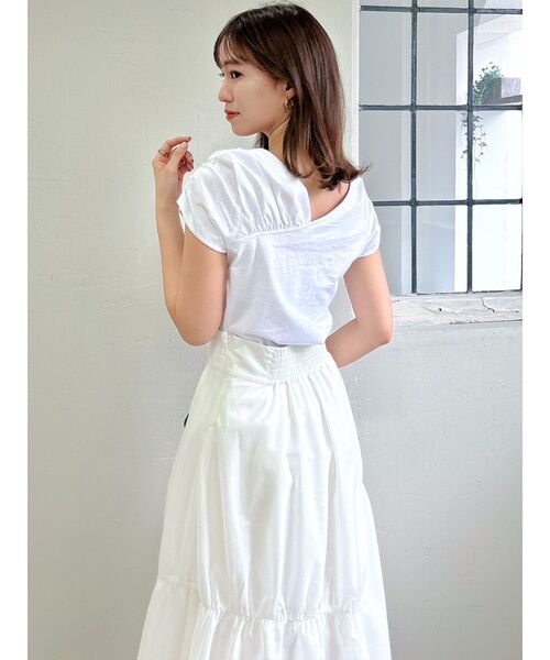 dazzlin（ダズリン）の「ギャザーフレアボリュームスカート（スカート・レディース・ブラウン/オフホワイト/ブルー/グリーン・SMALL/MEDIUM）」の19枚目の写真