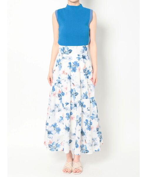 dazzlin（ダズリン）の「ギャザーフレアボリュームスカート（スカート・レディース・ブラウン/オフホワイト/ブルー/グリーン・SMALL/MEDIUM）」の8枚目の写真