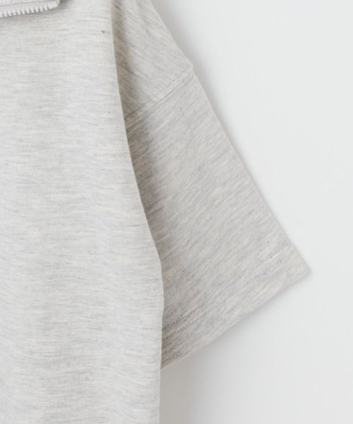 CIAOPANIC TYPY（チャオパニックティピー）の「【KIDS】ミニ裏毛ビッグシルエットハーフジップTee（Tシャツ/カットソー・キッズ・チャコールグレー/イエロー/アイボリー/サックスブルー・L/S/M/XL/XXL）」の14枚目の写真