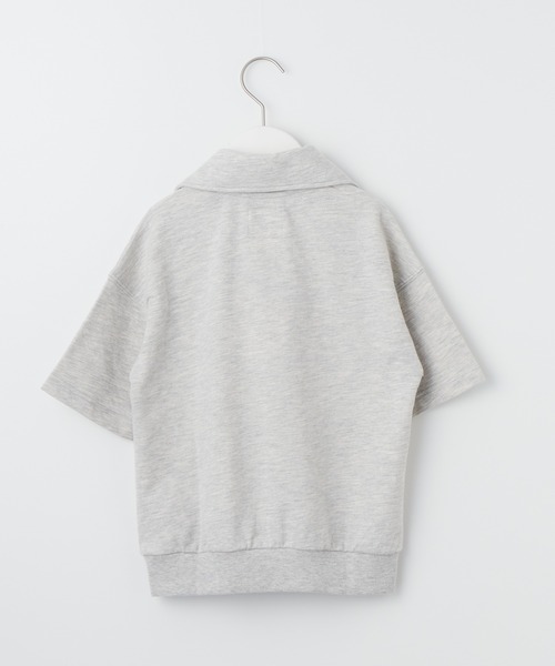 CIAOPANIC TYPY（チャオパニックティピー）の「【KIDS】ミニ裏毛ビッグシルエットハーフジップTee（Tシャツ/カットソー・キッズ・チャコールグレー/イエロー/アイボリー/サックスブルー・L/S/M/XL/XXL）」の16枚目の写真