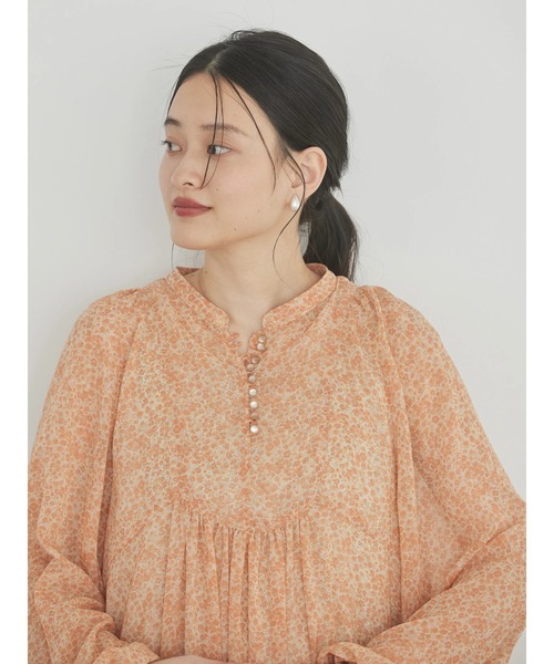 AMERICAN HOLIC（アメリカンホリック）の「シフォン楊柳ギャザーワンピース【インナーSET】（ワンピース・レディース・ブラック系その他/ネイビー系4/その他14・FREE）」の7枚目の写真