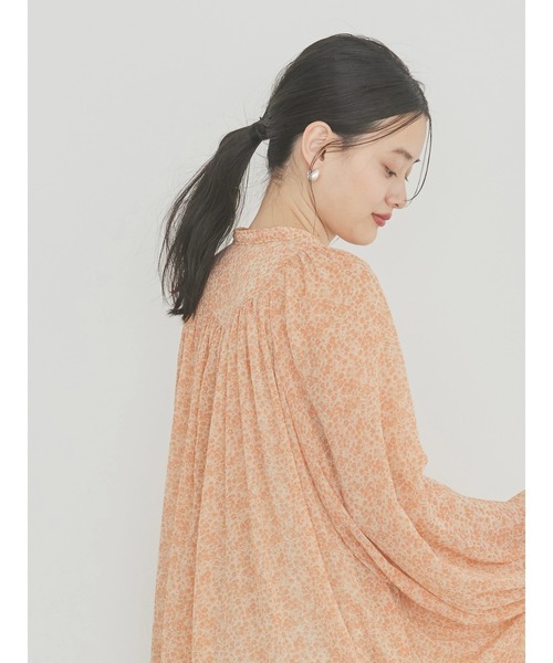 AMERICAN HOLIC（アメリカンホリック）の「シフォン楊柳ギャザーワンピース【インナーSET】（ワンピース・レディース・ブラック系その他/ネイビー系4/その他14・FREE）」の9枚目の写真