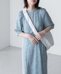 ヴィンテージフラワー パフスリーブAラインワンピース