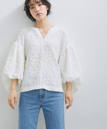 ADAM ET ROPE' | ジャカードパイピングブラウス(シャツ/ブラウス)