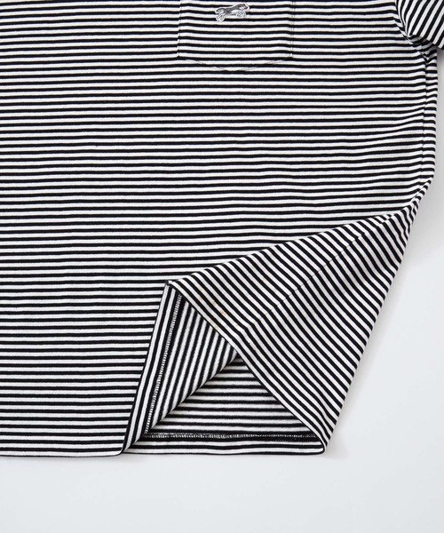 MONO-MART LADY'S（モノマートレディース）の「ワンポイントレトロアニマル刺繍リンガーボーダーTシャツ（Tシャツ/カットソー・レディース・ネイビー/ブラウン/ブラック/オリーブ・FREE）」の22枚目の写真